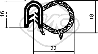 Joint de porte — METALCAUCHO 00602
