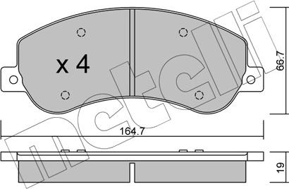 22-0680-1 Jeu de plaquettes de frein à disque — METELLI 22-0680-1