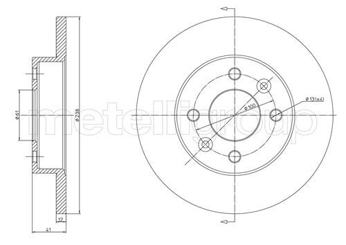 23-0082 Disque de frein — METELLI 23-0082