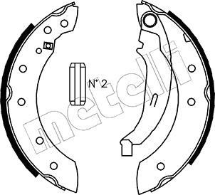 53-0350 Jeu de mâchoires de frein — METELLI 53-0350
