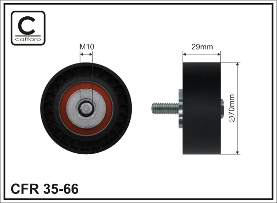 35-66 Galet enrouleur de courroie accessoire — PLEKSAN 3566