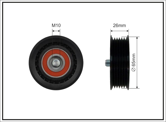 80-00 Galet enrouleur de courroie accessoire — PLEKSAN 8000