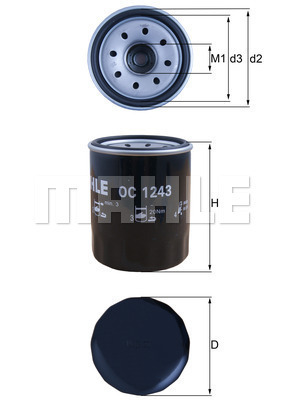 OC 1243 Oil filter — ASHIKA Z696